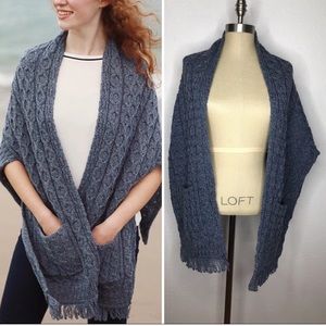 NWT Aran Sweater Co Scarf with Pockets